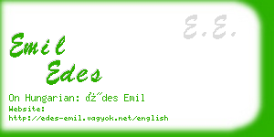 emil edes business card